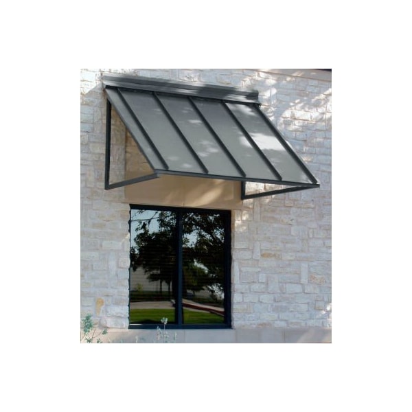 Awntech , Standing Seam Awning 6' 8inW x 3'D x 2'H Pewter H23-6PTR - main